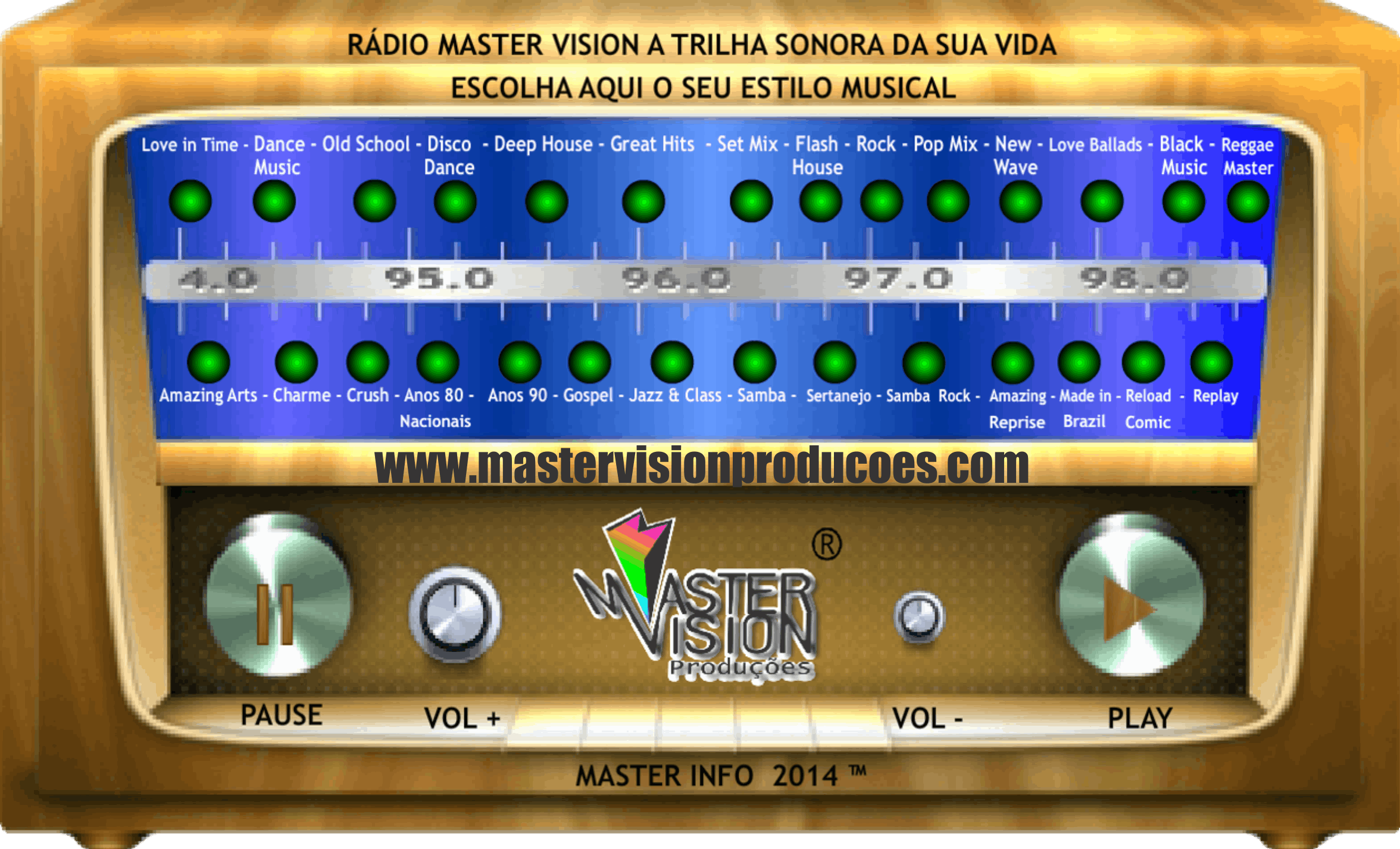 Master Vision Rádio — Estações Retrô